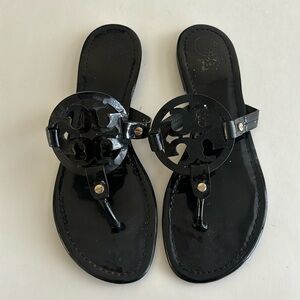 Tory Burch Glossy Black Sandals